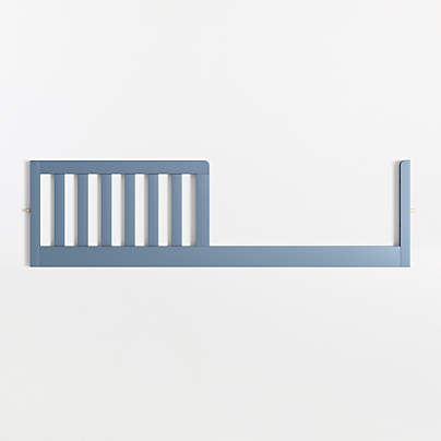 Ever Simple Slate Blue Wood Toddler Bed Rail