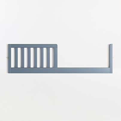 Ever Simple Slate Blue Wood Toddler Bed Rail