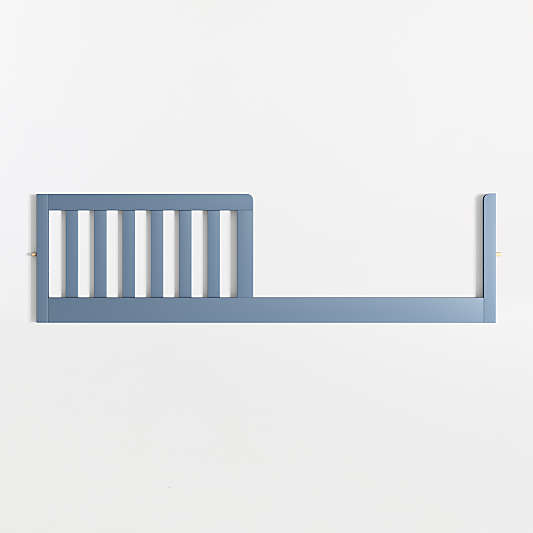 Ever Simple Slate Blue Wood Toddler Bed Rail