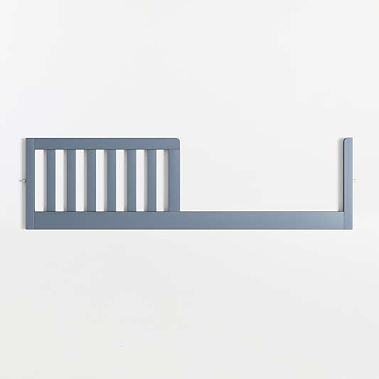 Ever Simple Slate Blue Wood Toddler Bed Rail