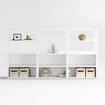 White modular deals bookcase