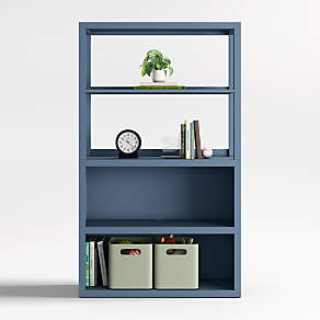 Kids Parke Navy Blue Desk and Hutch