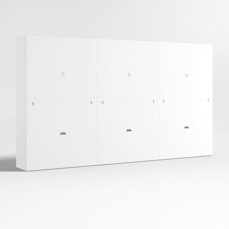 Ever Simple Set of 3 Modular White Wood Kids Open Bookcases with Drawers - image 8 of 11