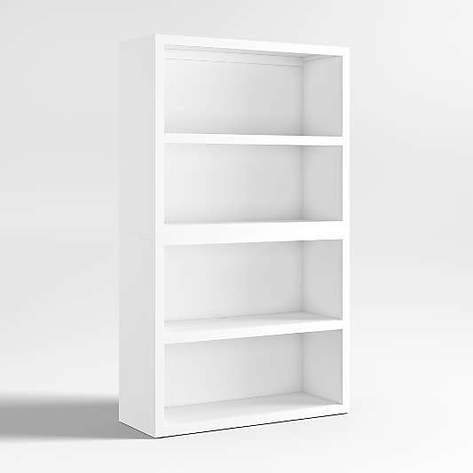 Ever Simple Modular White Wood Kids Open Bookcase