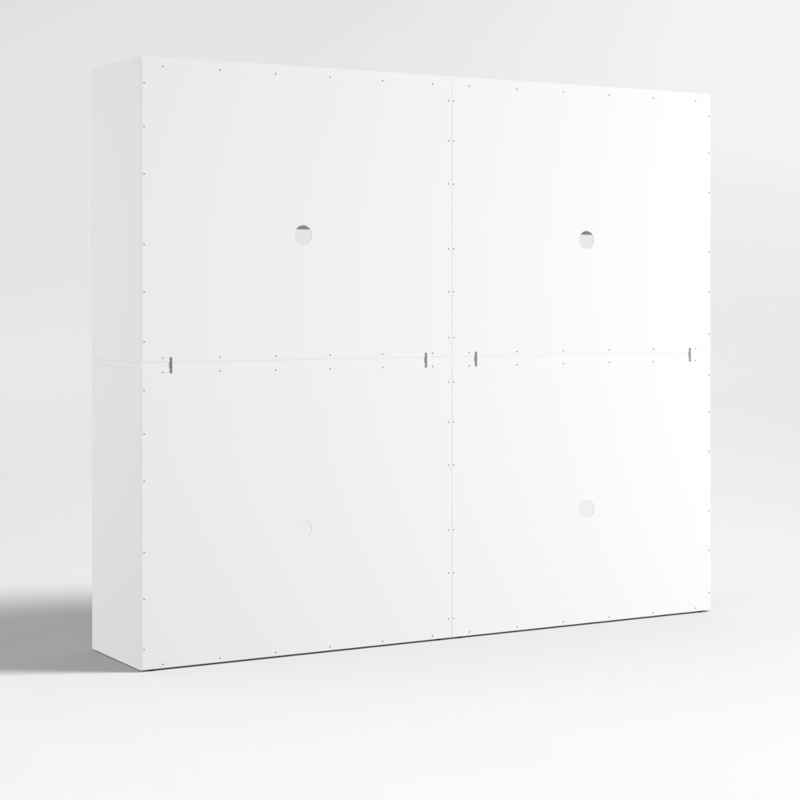 Ever Simple Set of 2 Modular White Wood Kids Open Bookcases - image 4 of 6