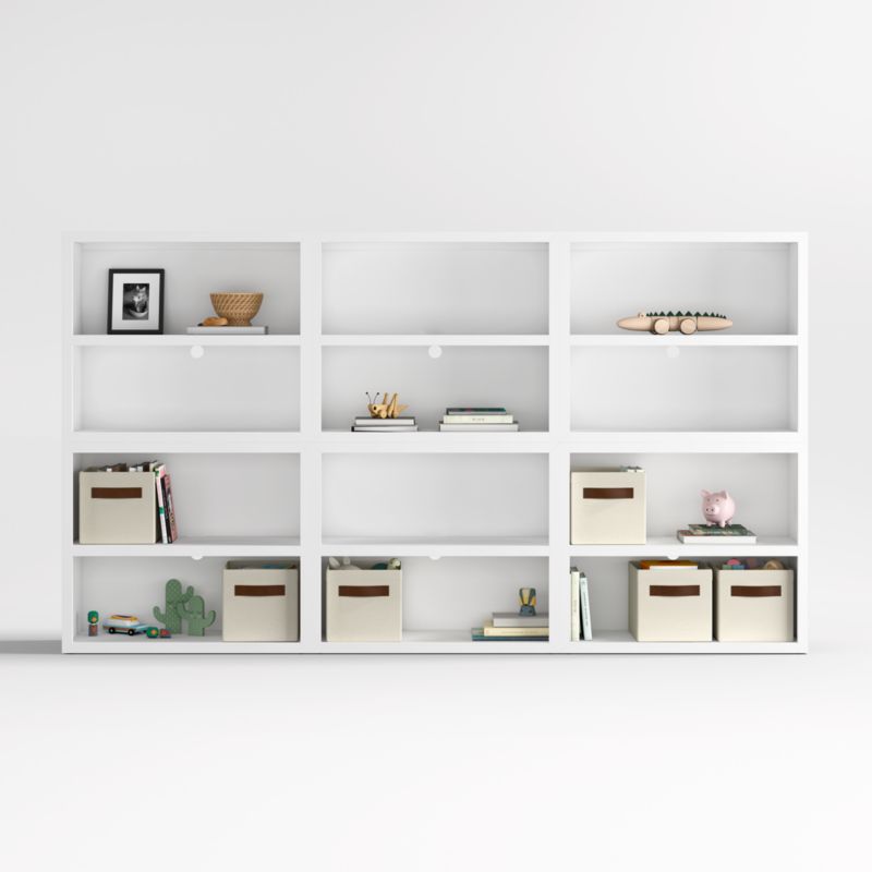 Ever Simple Set of 3 Modular White Wood Kids Open Bookcases - image 0 of 6