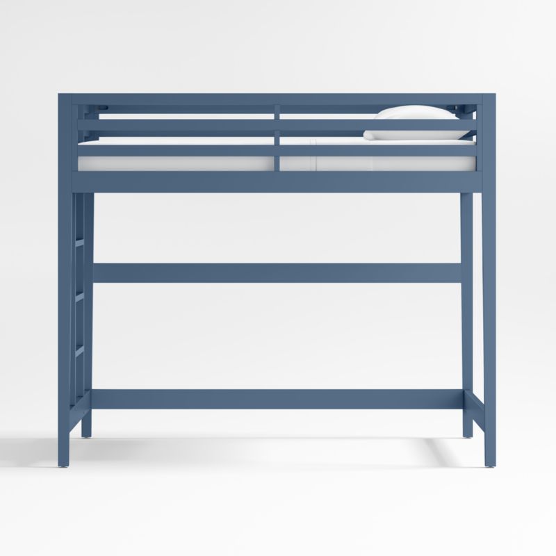 Ever Simple Slate Blue Wood Kids Loft Bed with Left Ladder - image 3 of 5