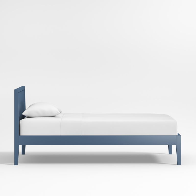 Ever Simple Slate Blue Wood Kids Twin Bed