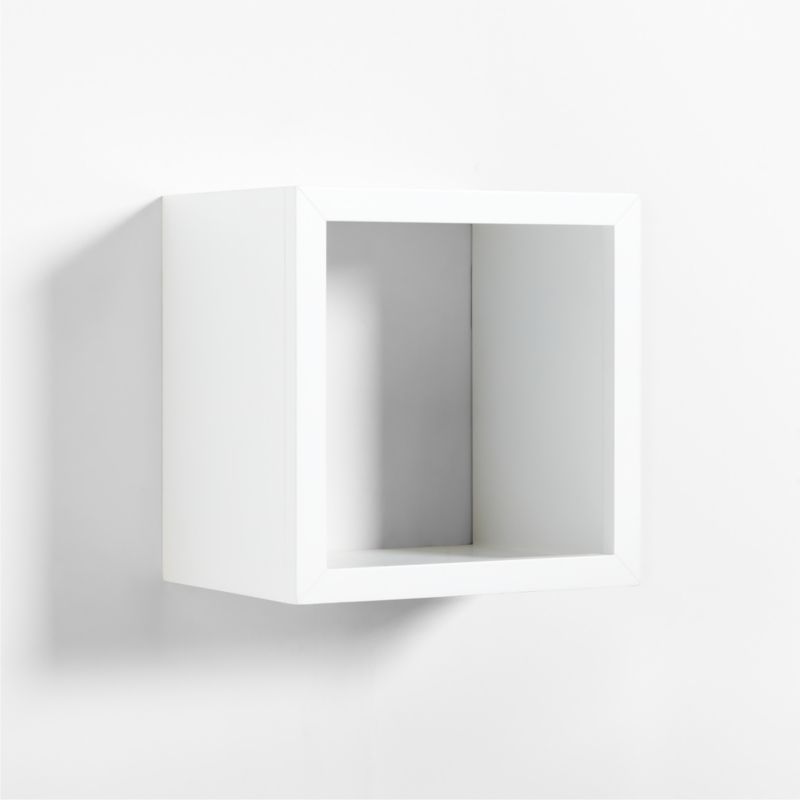 Ever Simple White Wood Floating Cube Shelf - image 6 of 8