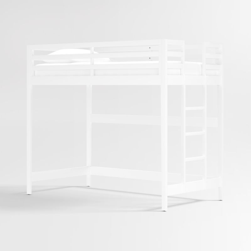 Ever Simple White Wood Kids Loft Bed with Left Ladder - image 2 of 5