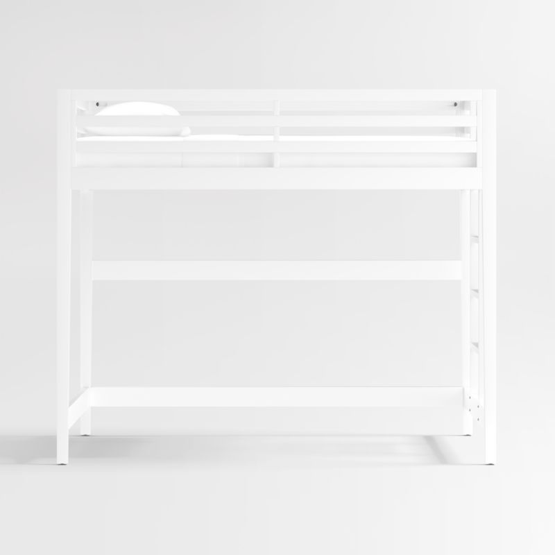 Ever Simple White Wood Kids Loft Bed with Right Ladder - image 2 of 4