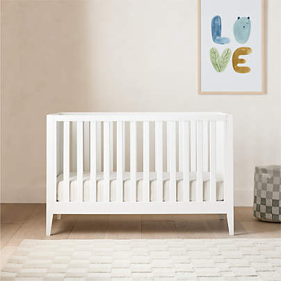 Ever Simple White Wood Convertible Crib