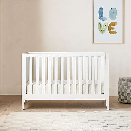Ever Simple White Wood Convertible Crib