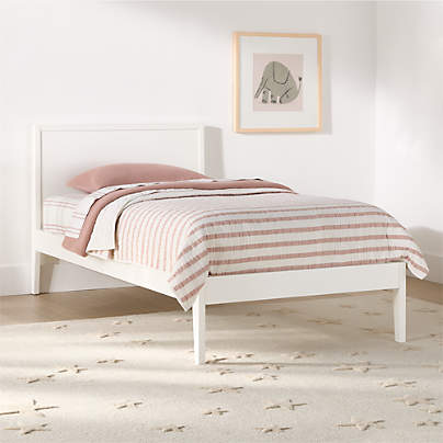 Ever Simple White Wood Kids Twin Bed
