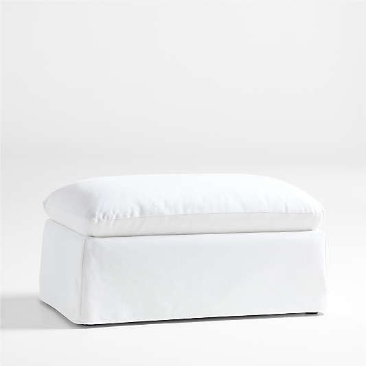 Ever White Slipcovered Storage Nursery Ottoman by Leanne Ford