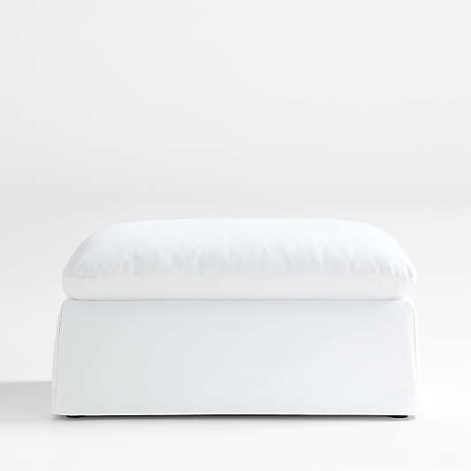 Ever White Slipcovered Storage Nursery Ottoman by Leanne Ford