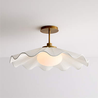 Everly White 24.5" Kids Flush Mount Ceiling Light