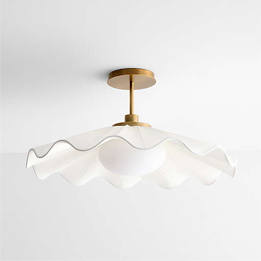 Everly White 24.5" Kids Flush Mount Ceiling Light