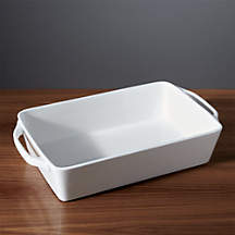 Aspen Large Porcelain Baking Dish + Reviews | Crate & Barrel