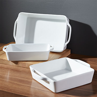 View Aspen Porcelain Bakers, Set of 3 details