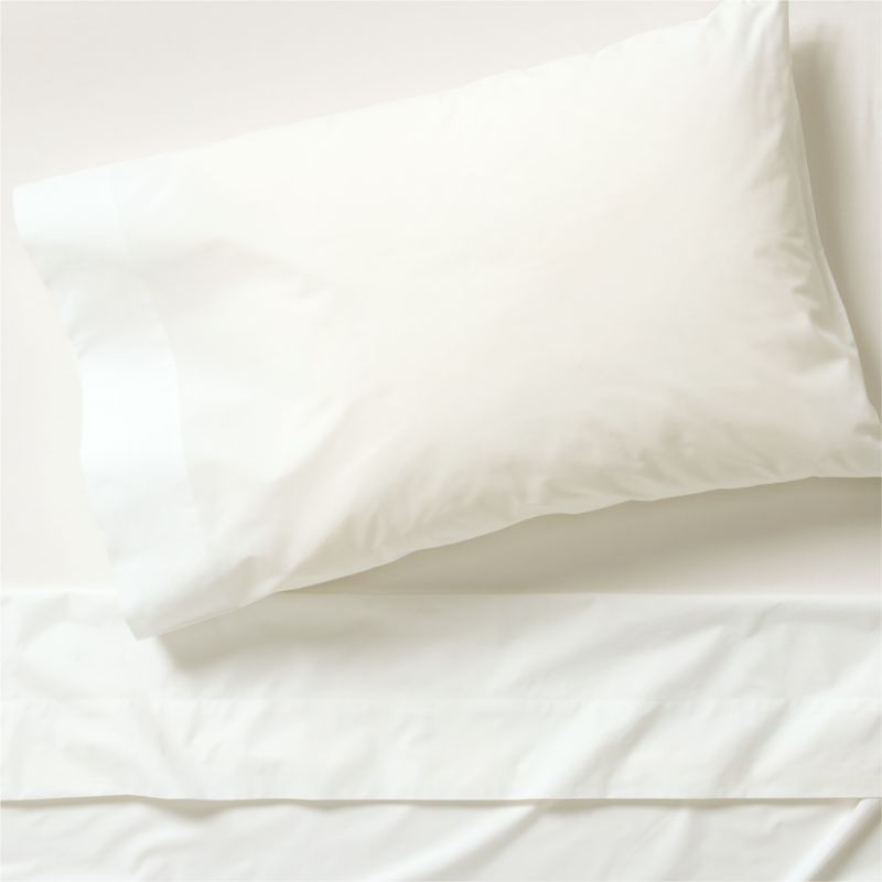 Everyday Organic Cotton Percale Crisp White Twin/Twin XL Bed Sheet Set