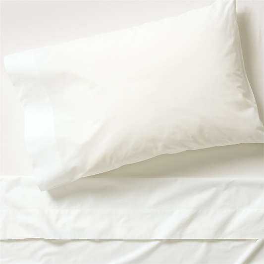 Everyday Organic Cotton Percale White Twin/Twin XL Bed Sheet Set