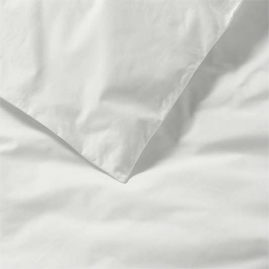 Everyday Organic Cotton Percale Crisp White King Duvet Cover