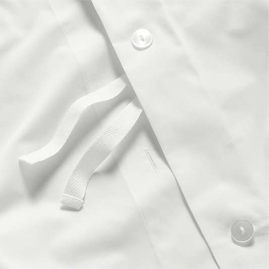 Everyday Organic Cotton Percale Crisp White Duvet Cover