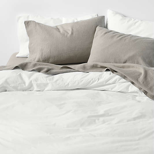 New Natural European Flax ™-Certified Linen Clay Taupe King Bed Sheet Set