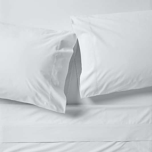 Everyday Snuggle Brushed Organic Cotton Percale Soft Blue Kids Sheet Set
