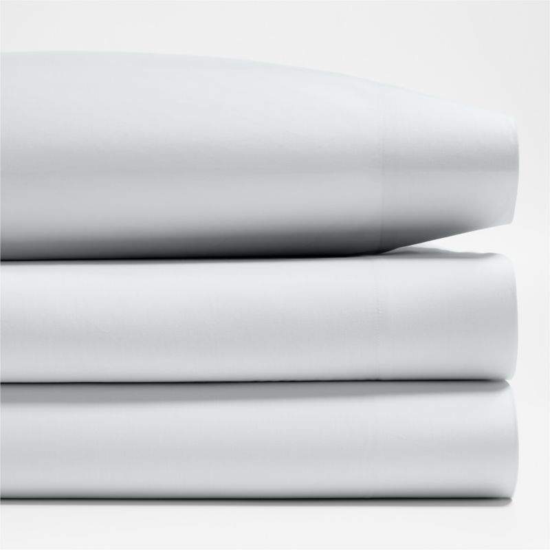 Everyday Snuggle Brushed Cotton Percale Soft Blue Full Sheet Set - image 2 of 3