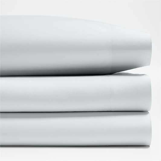 Everyday Snuggle Brushed Cotton Percale Soft Blue Kids Queen Sheet Set