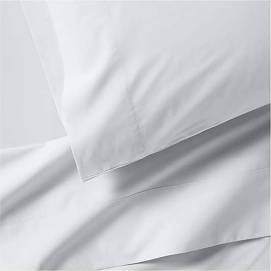 Everyday Snuggle Brushed Organic Cotton Percale Soft Blue Kids Sheet Set