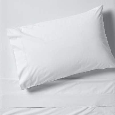 Everyday Snuggle Brushed Cotton Percale Soft Blue Twin Sheet Set