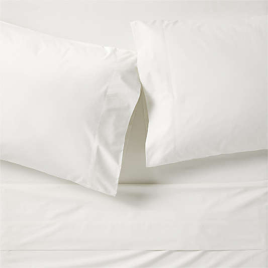 Everyday Snuggle Brushed Organic Cotton Percale Pampas Ivory Kids Sheet Set