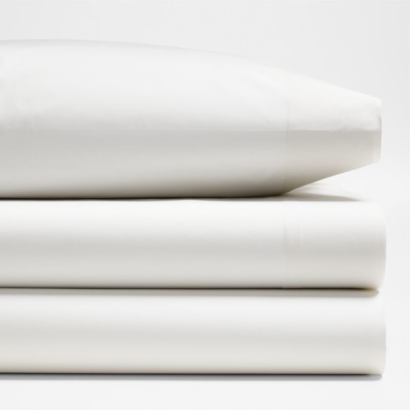 Everyday Snuggle Brushed Cotton Percale Pampas Ivory Queen Sheet Set - image 2 of 3