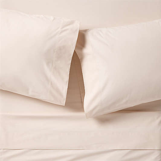 Everyday Snuggle Brushed Organic Cotton Percale Pink Tint Kids Sheet Set