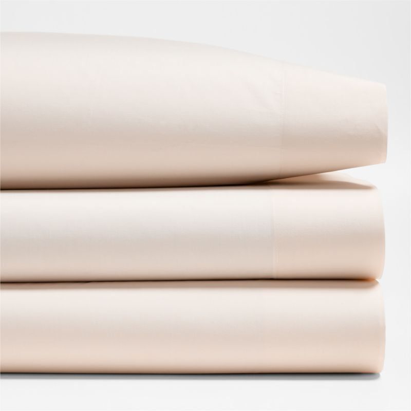 Everyday Snuggle Brushed Cotton Percale Pink Tint Full Sheet Set - image 2 of 3