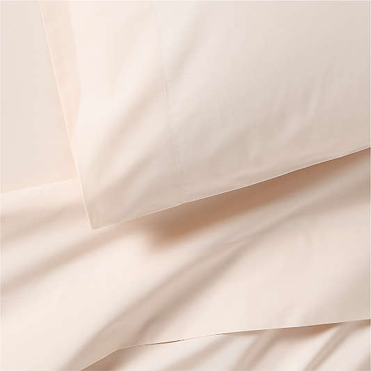 Everyday Snuggle Brushed Organic Cotton Percale Pink Tint Kids Sheet Set