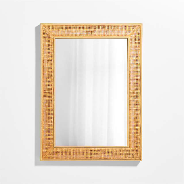 Woven wall mirror top