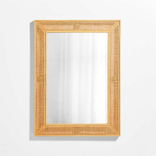 Evi Woven Natural Rattan Border Wall Mirror