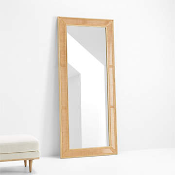 Solomon Rectangular Whitewashed Wood Wall Mirror