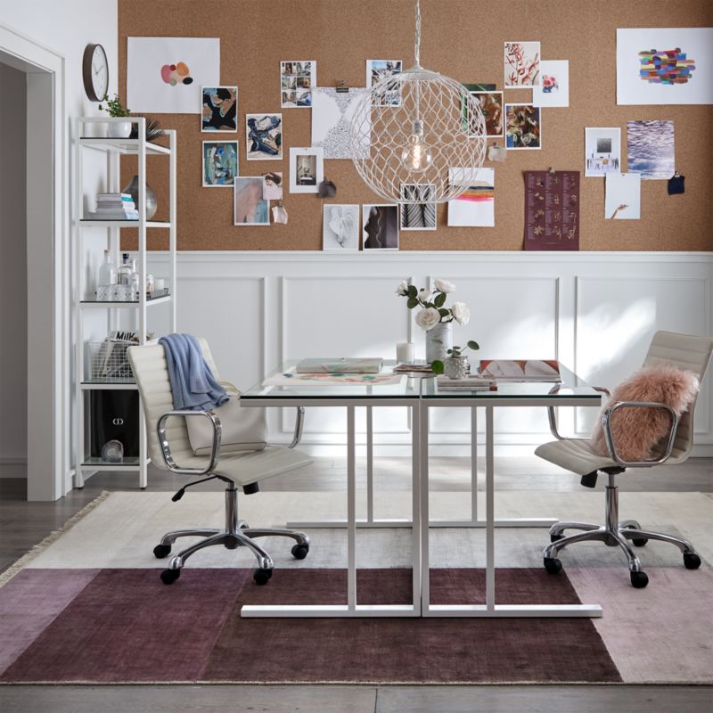 Pilsen White Bookcase with Glass Shelves - image 8 of 17