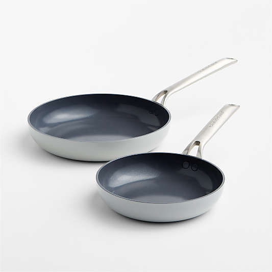 Crate & Barrel EvenCook Ceramic ™ Grey Nonstick Fry Pans, Set of 2