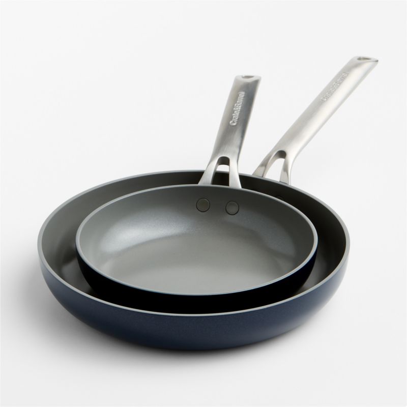 Crate & Barrel EvenCook Ceramic ™ Indigo Nonstick Fry Pans, Set of 2 - image 1 of 3