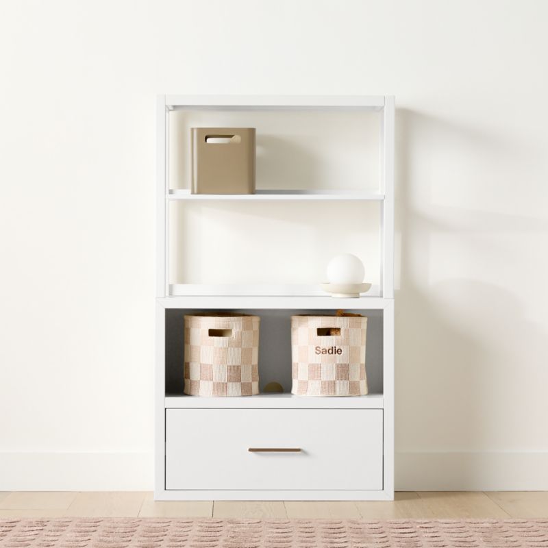 Ever Simple 36" Modular White Wood Kids Drawer Bookcase with Hutch - image 2 of 11
