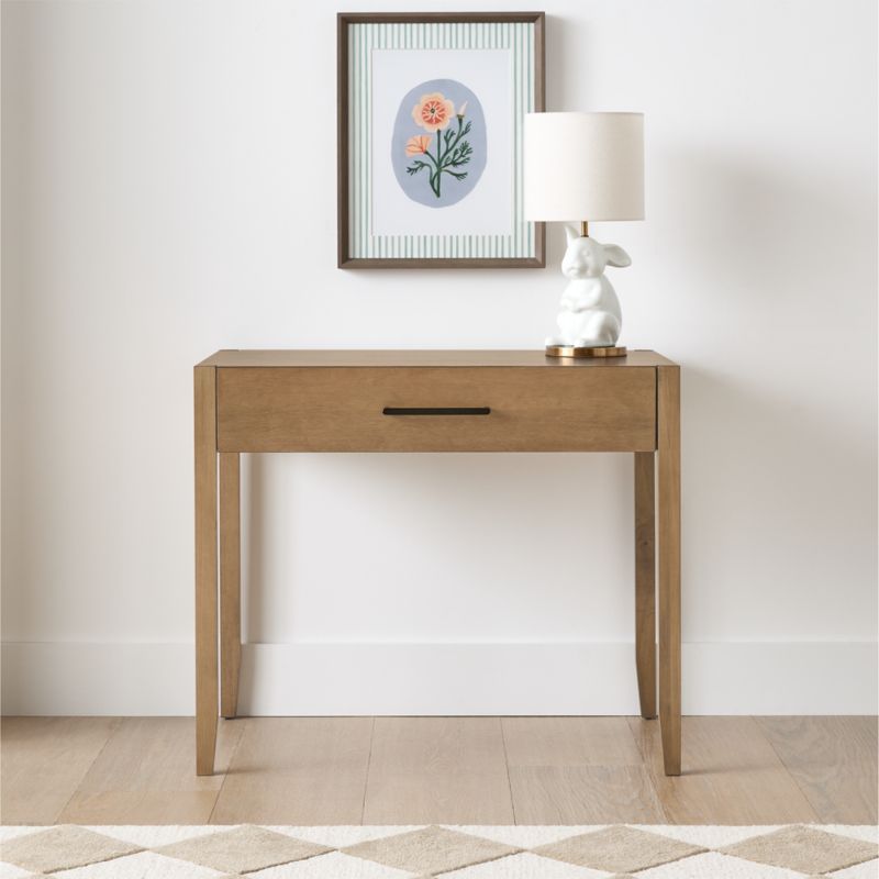 Ever Simple 36"  Natural Brown Wood Kids Desk with Drawer - image 1 of 9