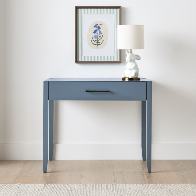Ever Simple 36" Slate Blue Wood Kids Desk with Drawer - image 2 of 10