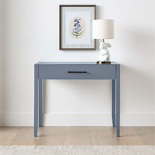 Ever Simple 36" Slate Blue Wood Kids Desk with Drawer