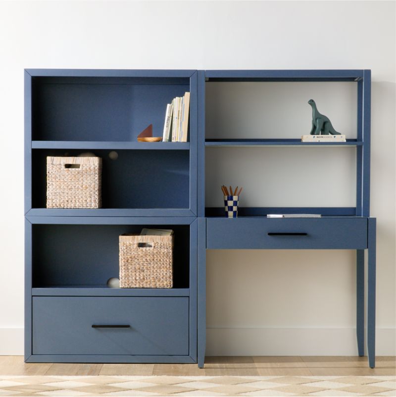 Ever Simple Modular Slate Blue Wood Kids Workspace Suite - image 2 of 9